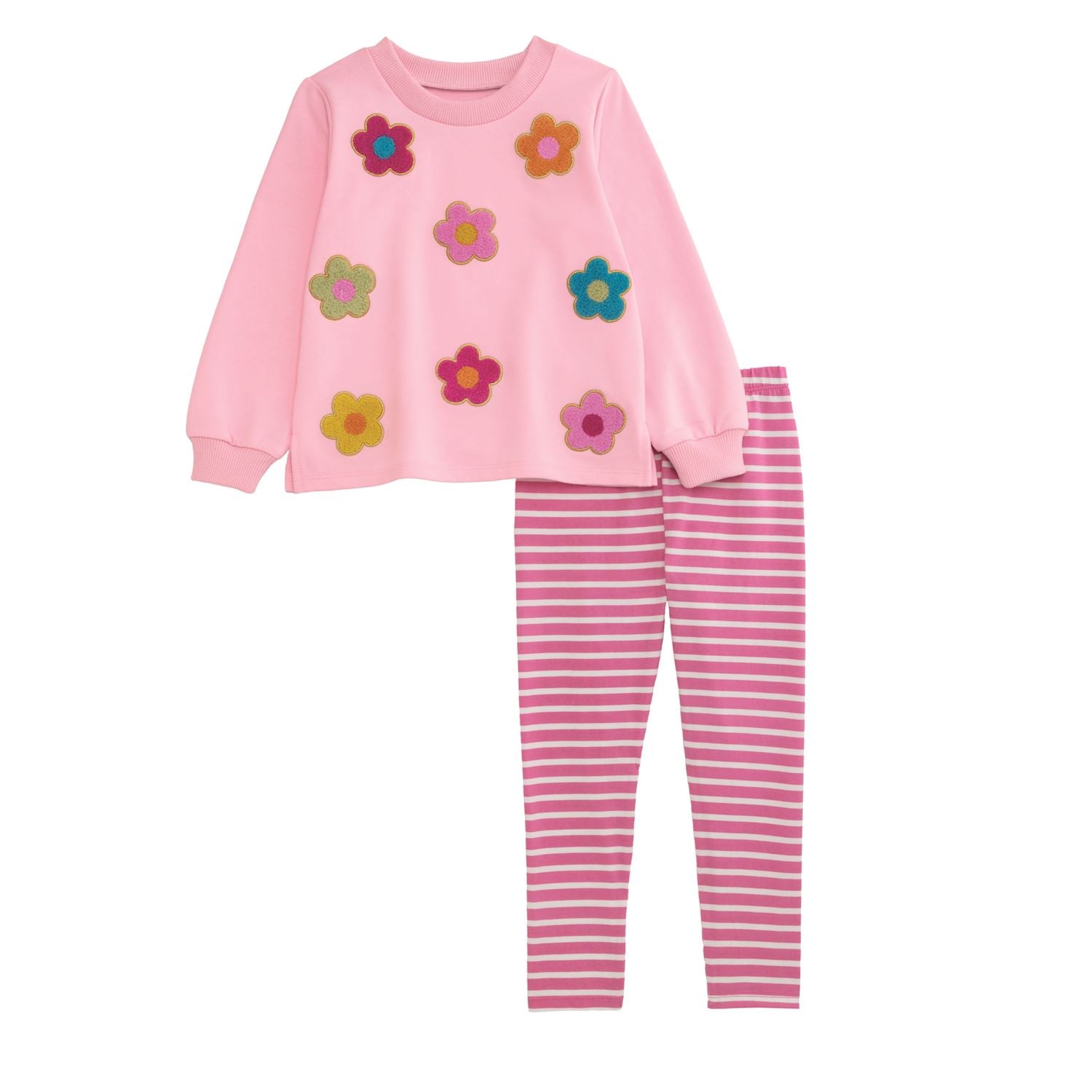 Mudpie- Flower Power Sweatshirt & Legging Set  