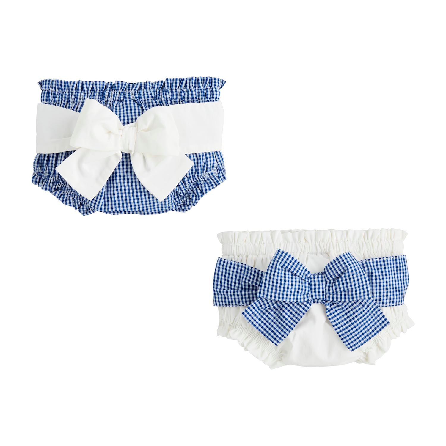 Mudpie Navy Check Diaper Cover 