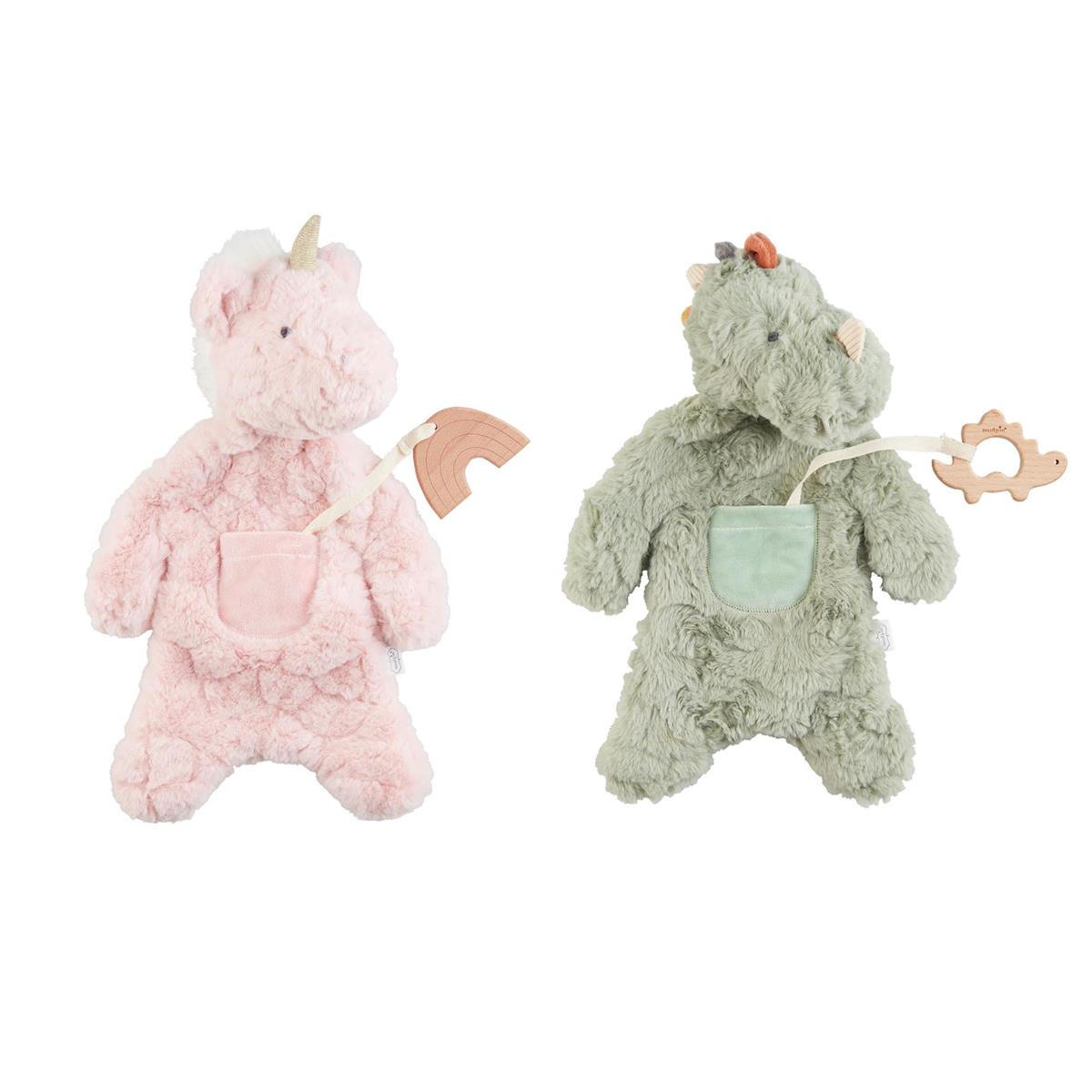 Mudpie- Dino & Unicorn Teether Cuddlers 