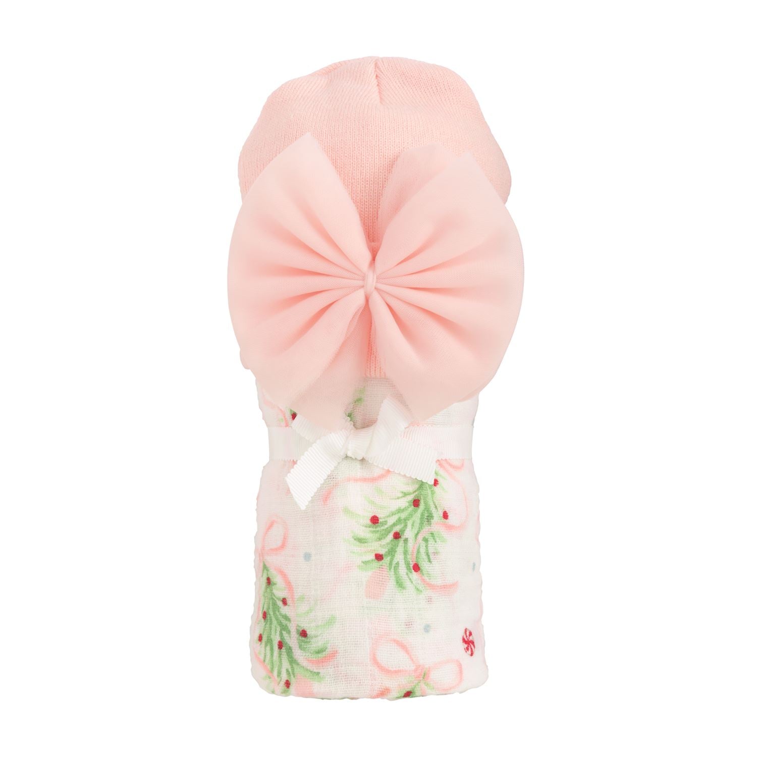 Mudpie- Christmas Tree Swaddle & Hat Set 