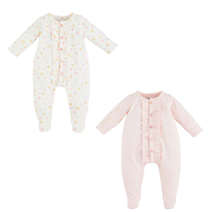 Mudpie- Dot & Pink Ruffle Sleepers #12150134