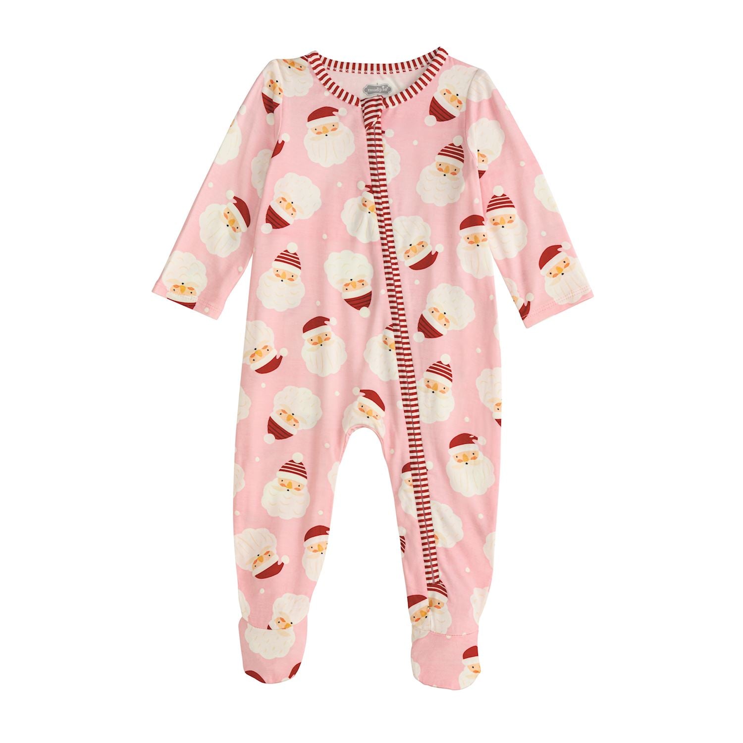Mudpie- Pink Santa Glow Sleeper 