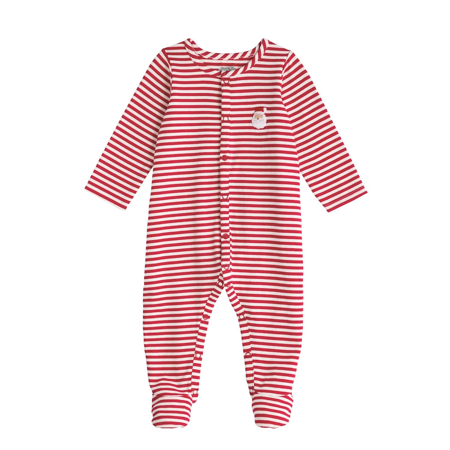 Mudpie- Santa Stripe Sleeper 