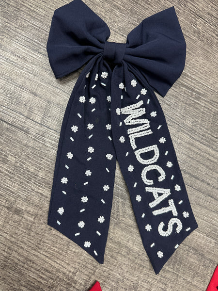Custom School Beaded Bows