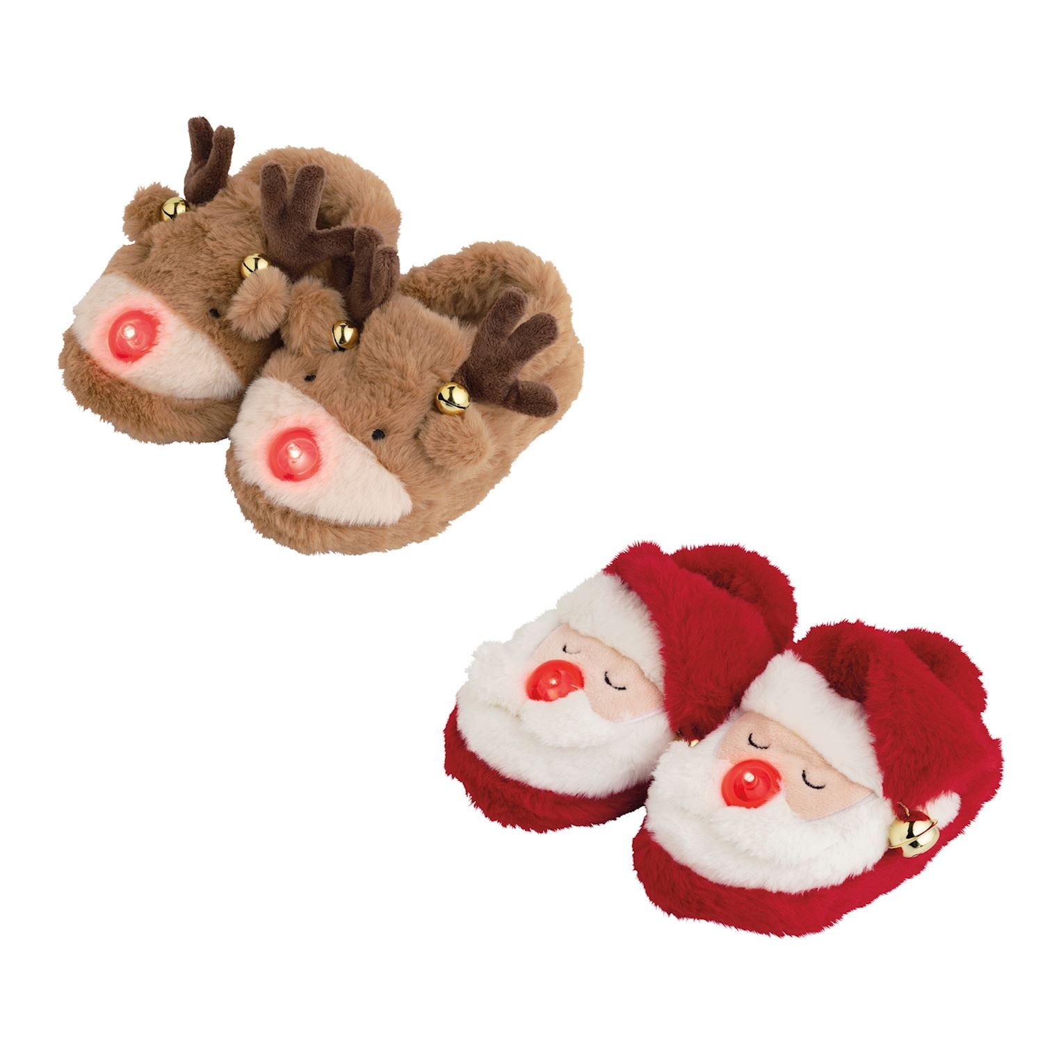 Mudpie- Light-Up Christmas Slippers 