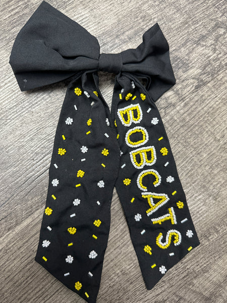 Custom School Beaded Bows