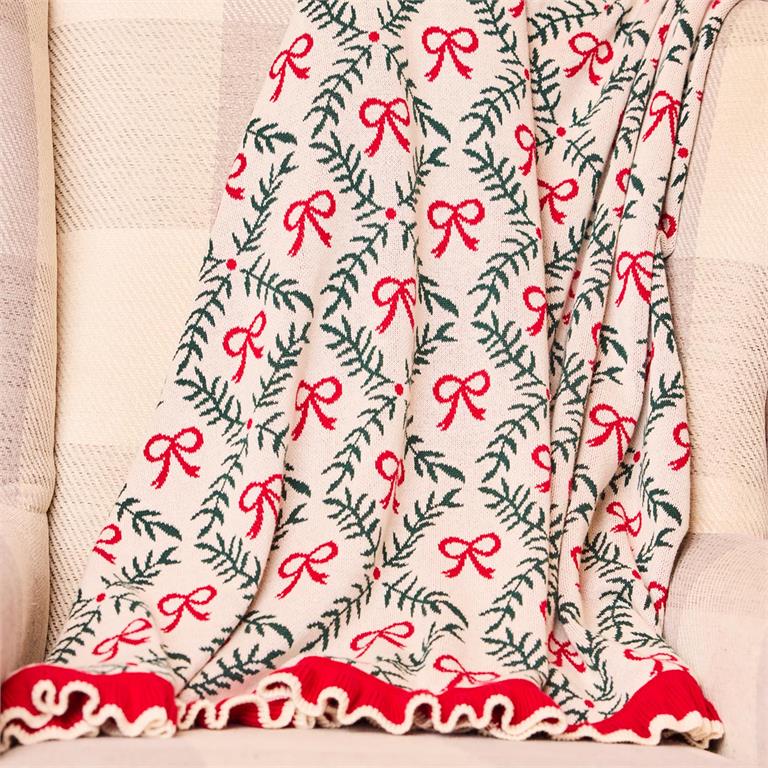 Mary Square Blanket Holiday Trellis