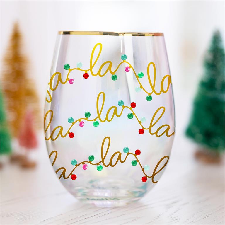 Mary Square Christmas Wine Tumblers In Store Only