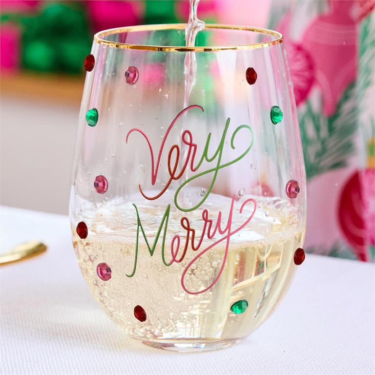 Mary Square Christmas Wine Tumblers In Store Only