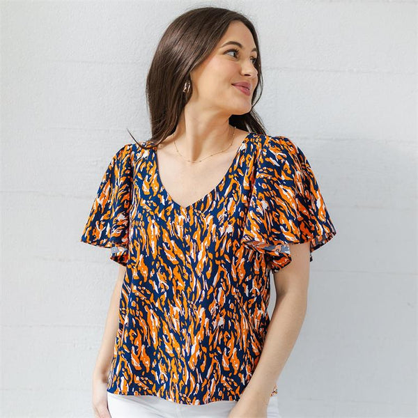 Michelle McDowell- Top Paisley Tiger Tail Top