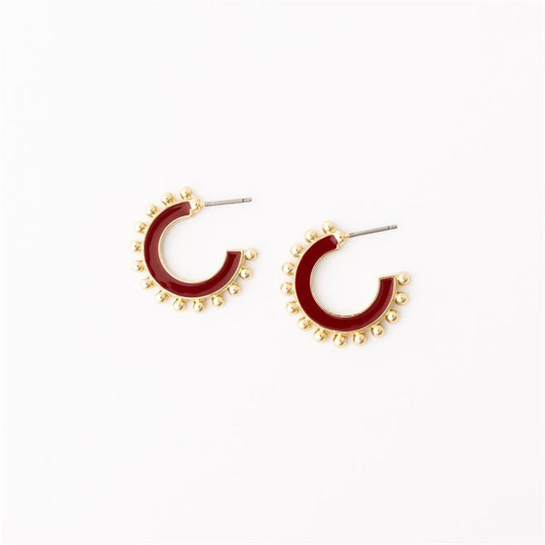 Michelle Mcdowell- Crimson & White Small Earrings