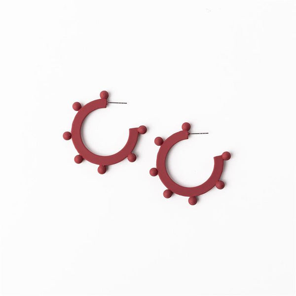 Michelle Mcdowell- Crimson & White Medium Earrings