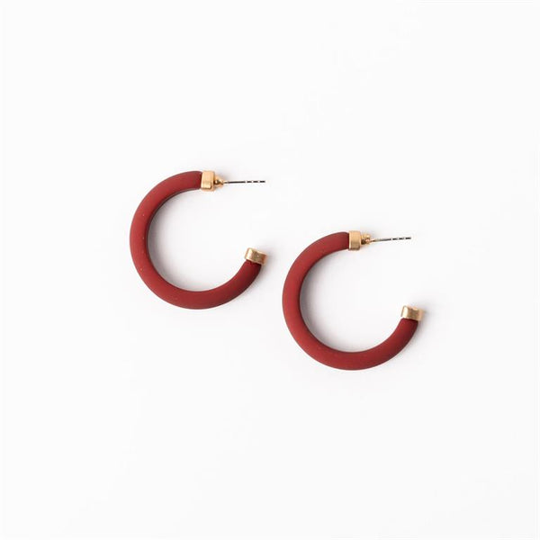 Michelle Mcdowell- Crimson & White Medium Earrings