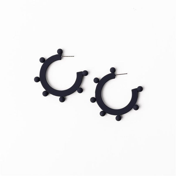 Michelle Mcdowell- Navy & Orange Medium Earrings