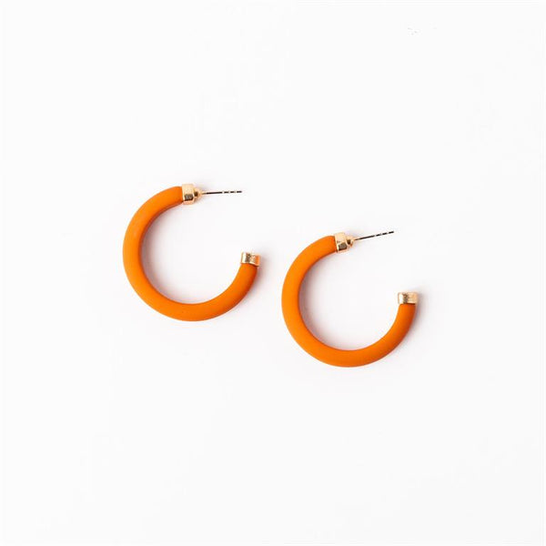 Michelle Mcdowell- Navy & Orange Medium Earrings