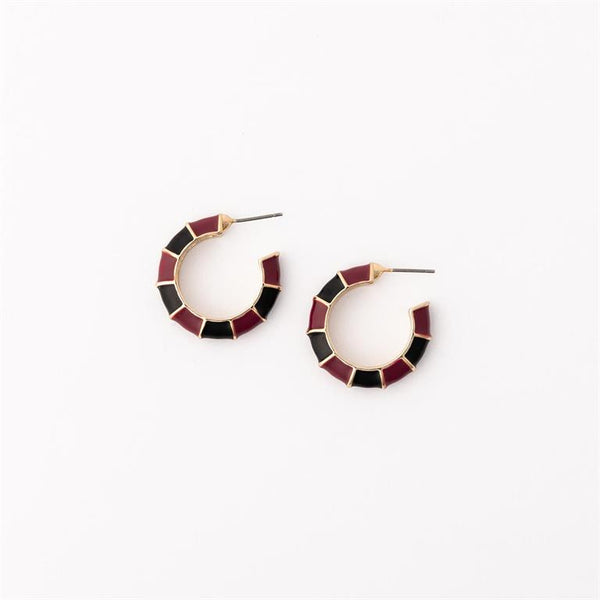 Michelle Mcdowell-Garnet & Black Medium Earrings