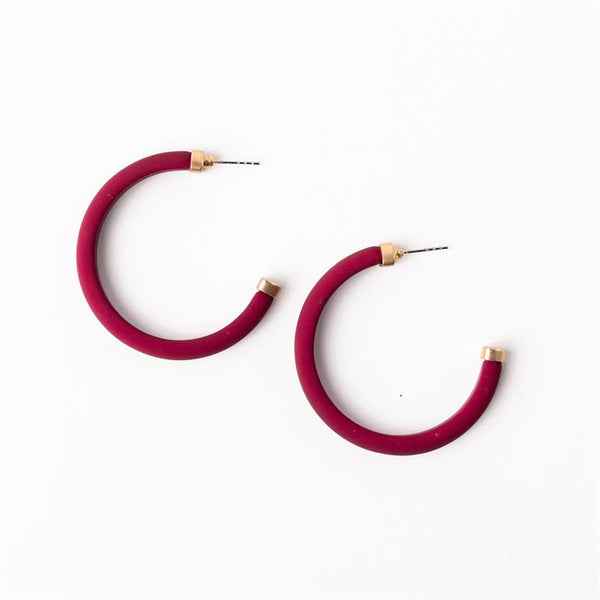 Michelle Mcdowell-Garnet & Black Large Earrings