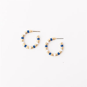 Michelle Mcdowell- Blue & White Small Earrings