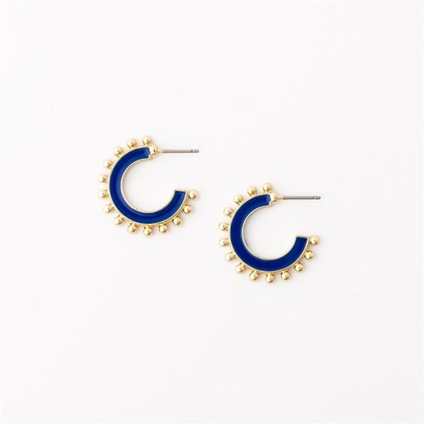 Michelle Mcdowell- Blue & White Small Earrings