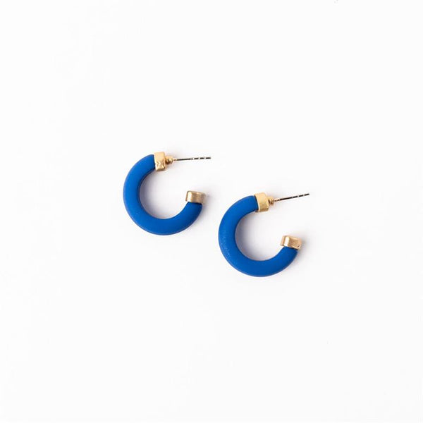 Michelle Mcdowell- Blue & White Small Earrings