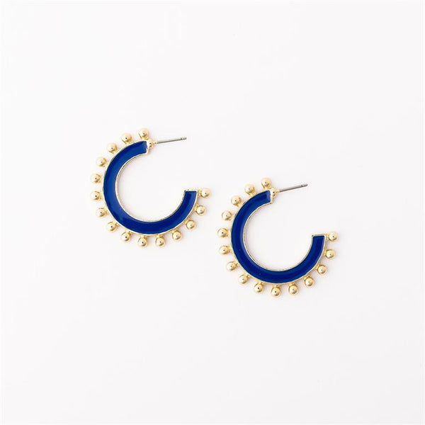 Michelle Mcdowell- Blue & White Medium Earrings