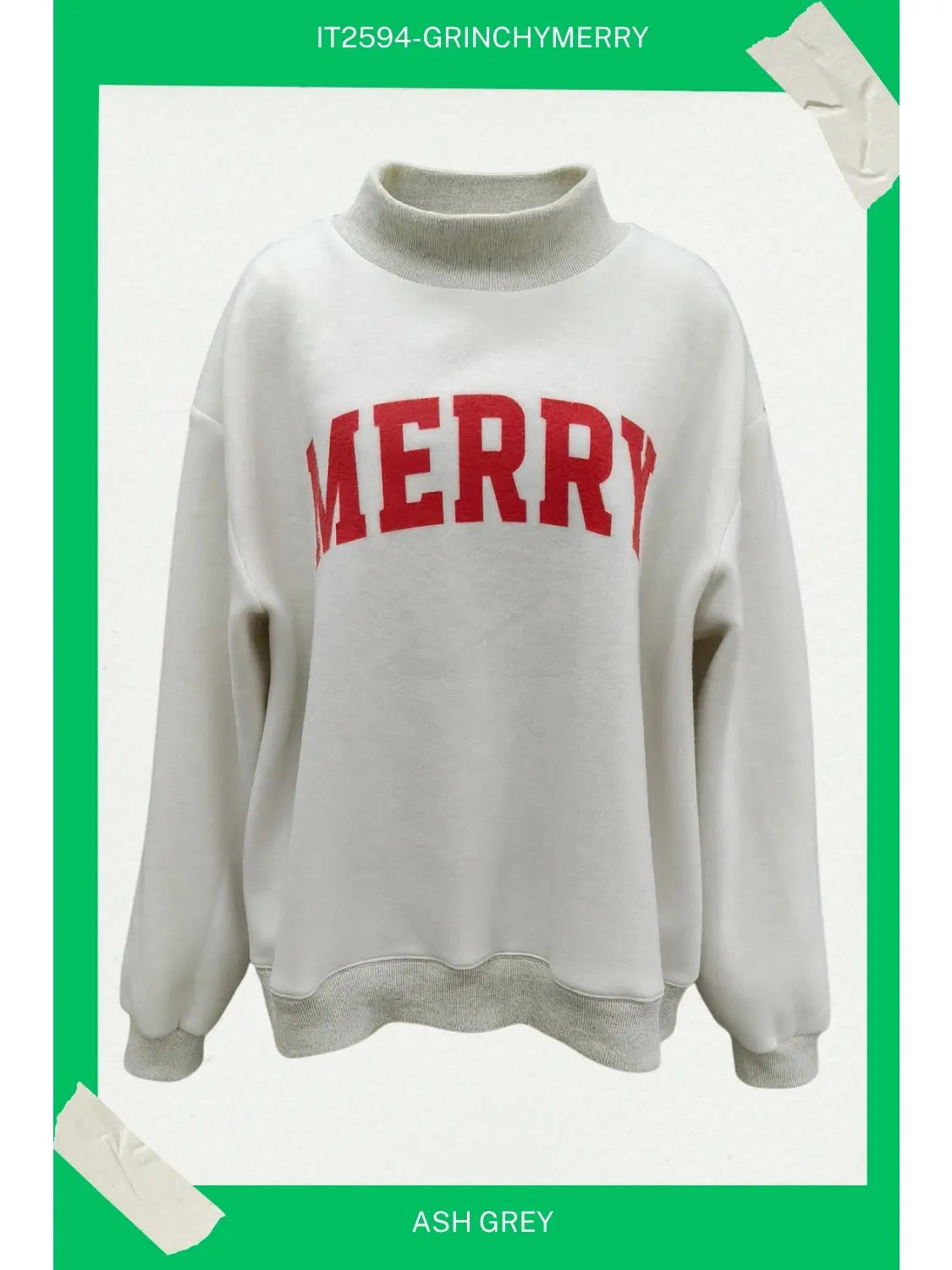 Bucketlist 'grinchy&Merry' Reversible Sweatshirt