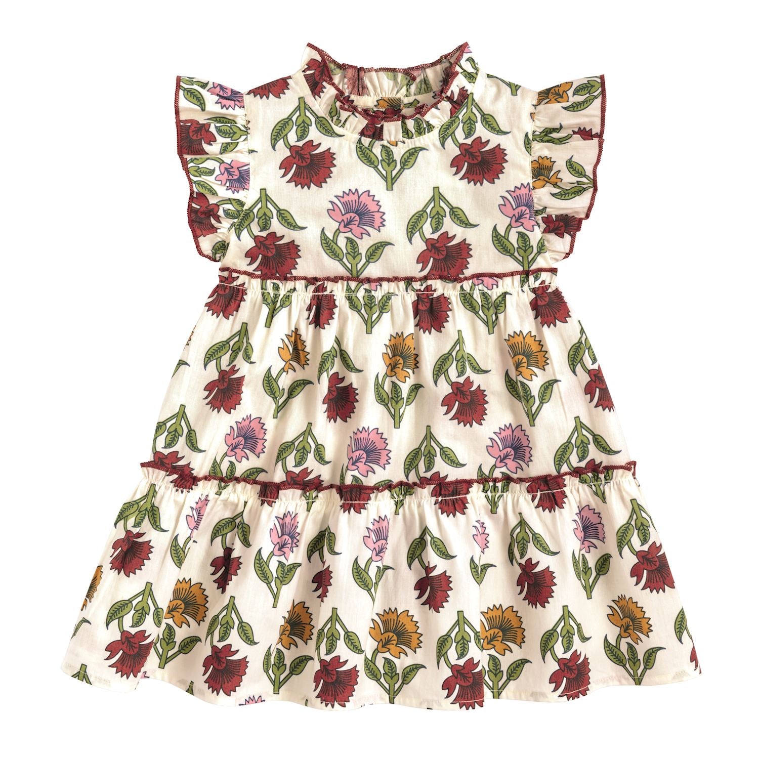 Mudpie- Multi-Floral Ruffle Dress 