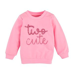 Mudpie- Two Cute Lightweight Sweatshirt 