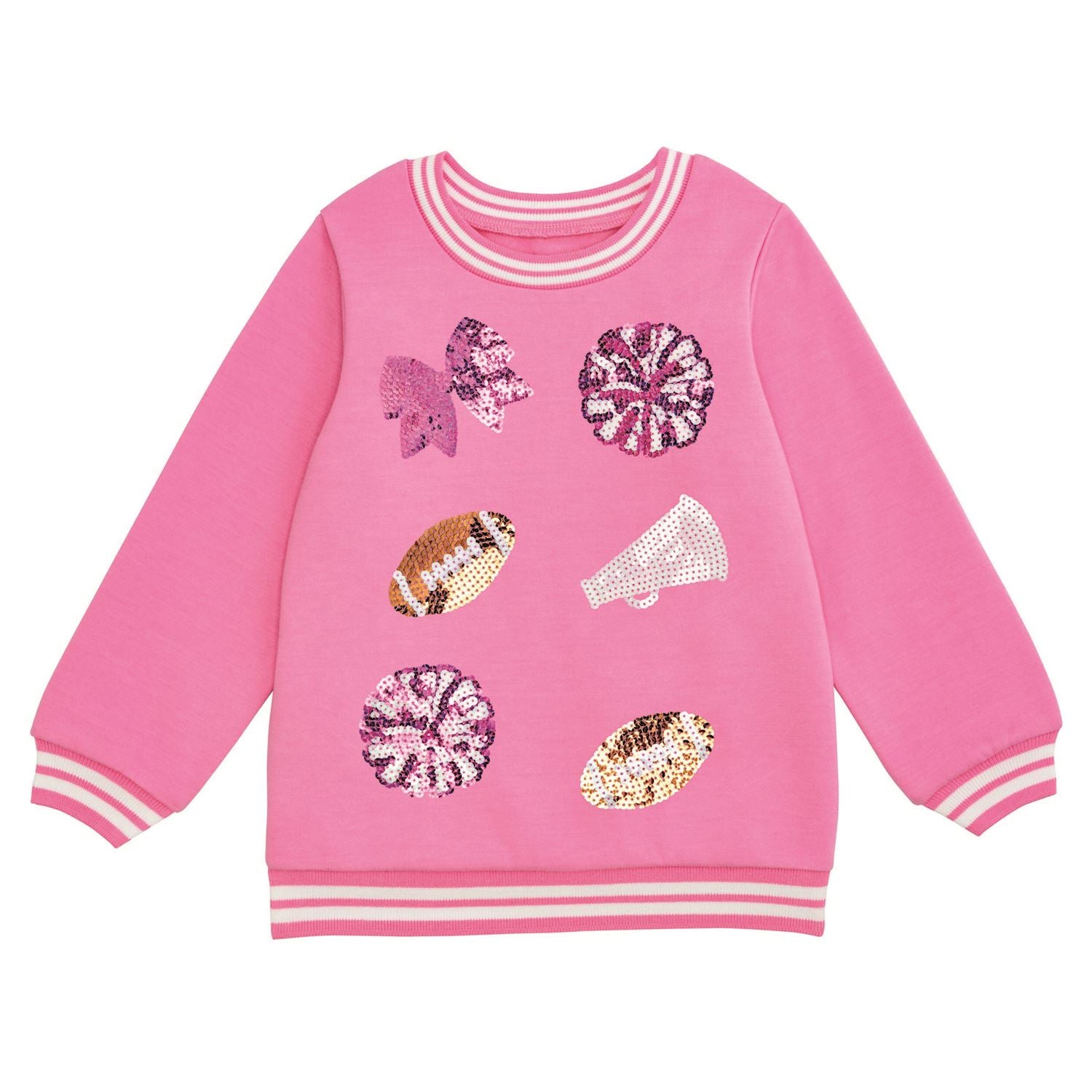 Mudpie- Sequin Cheer Sweatshirt 
