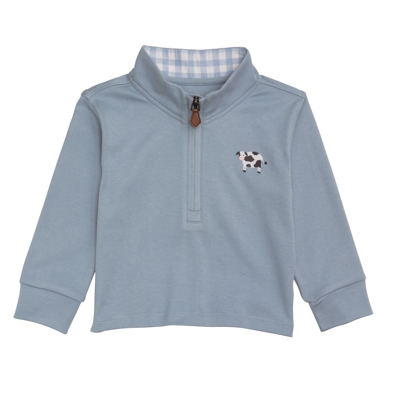 Mudpie- Cow Icon Quarter Zip 