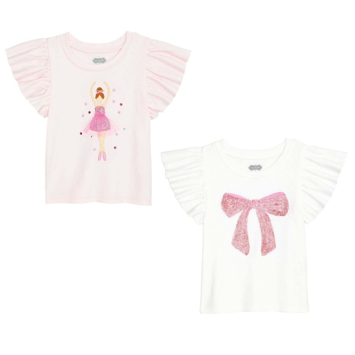 Mudpie Ruffle Sparkle Tee 