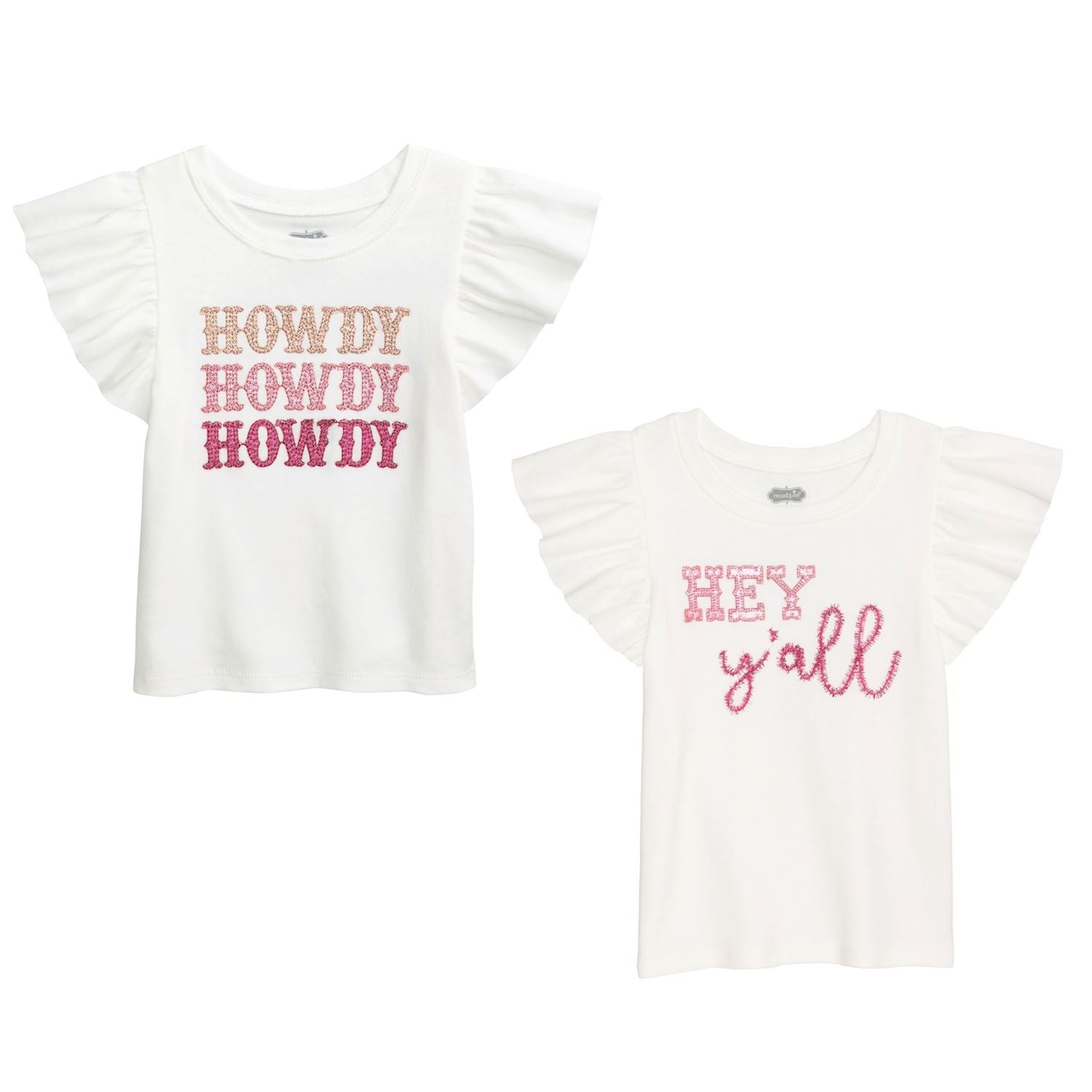 Mudpie Western Ruffle Sparkle Tee 