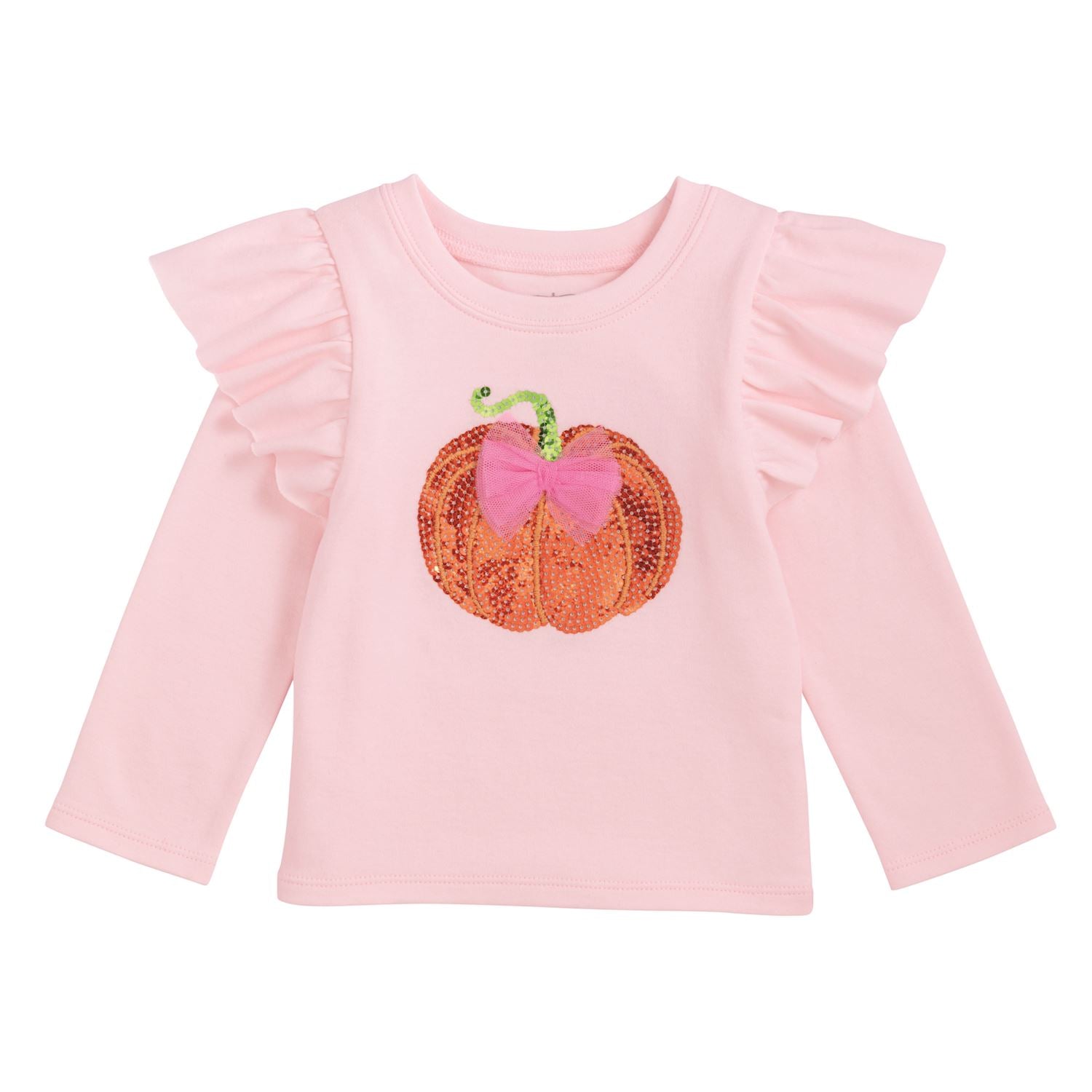 Mudpie- Pink Sparkle Pumpkin Tee 