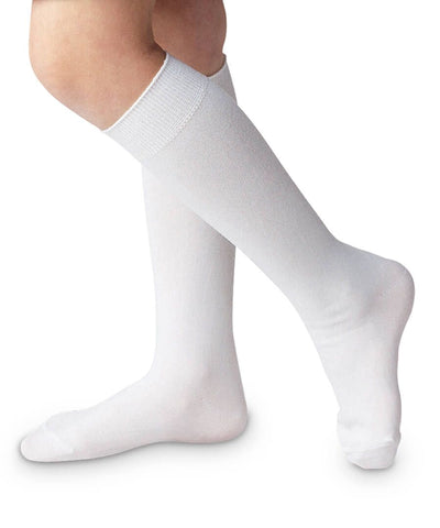 Jefferies Socks- Classic White Nylon Knee High Socks 1 Pair