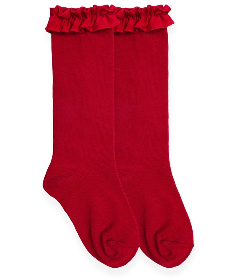 Jefferies Sock- Ruffle Knee High Socks 1 Pair