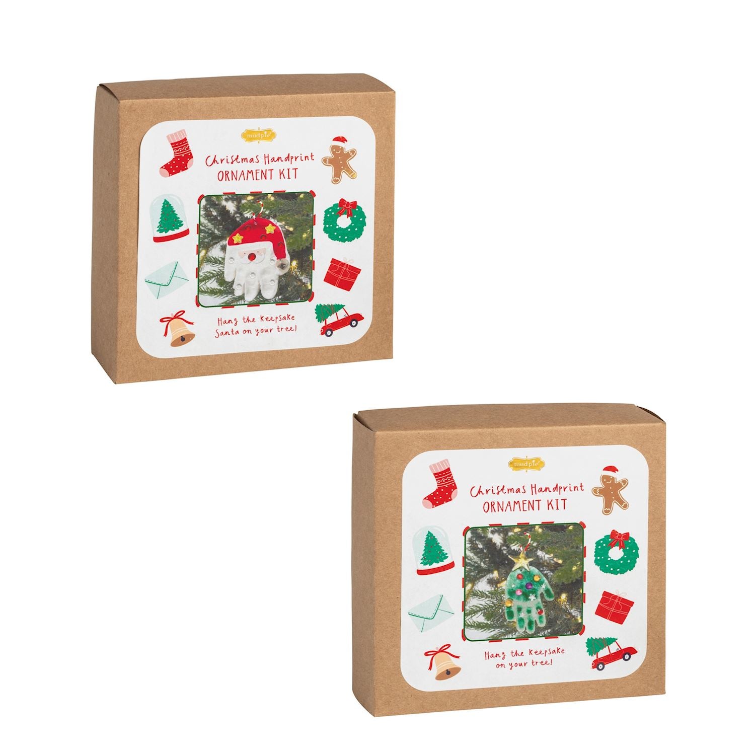 Mudpie- Christmas Handprint Ornament Kits 