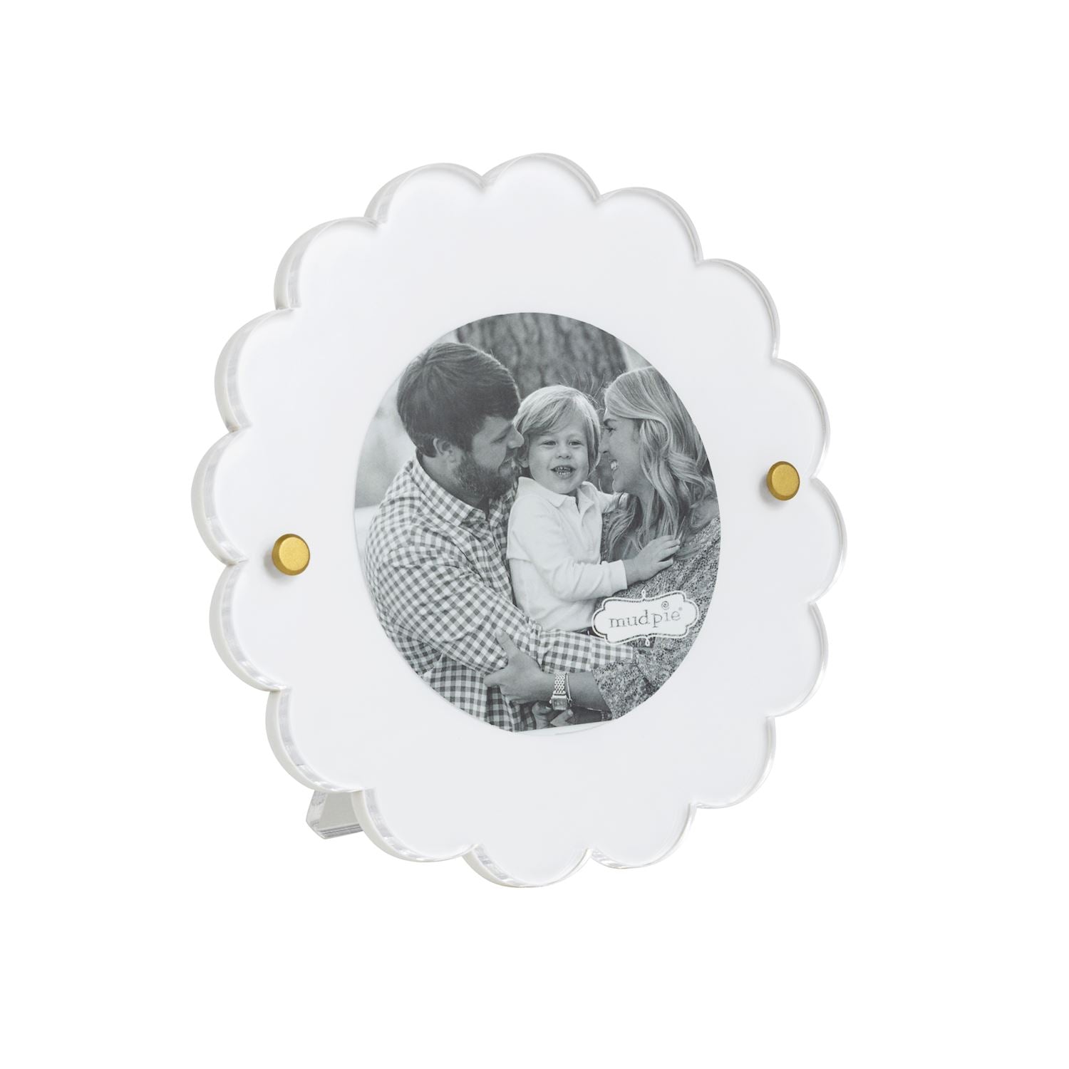 Mudpie Mini White Circle Acrylic Frame 