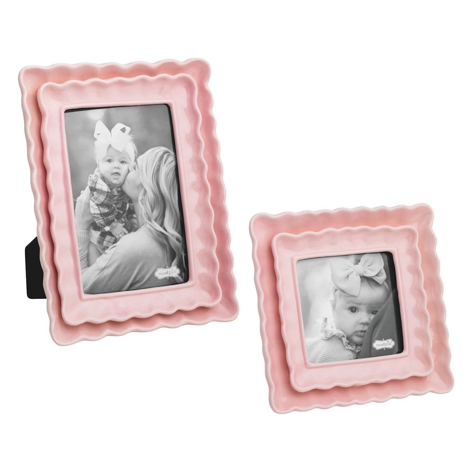 Mudpie- Pink Scallop Frames 