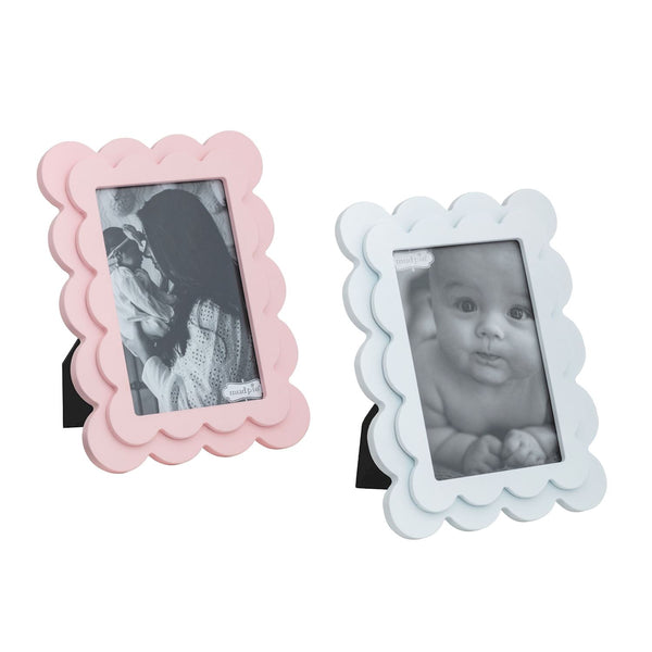 Mudpie- Pink & White Scallop Frames #16900037