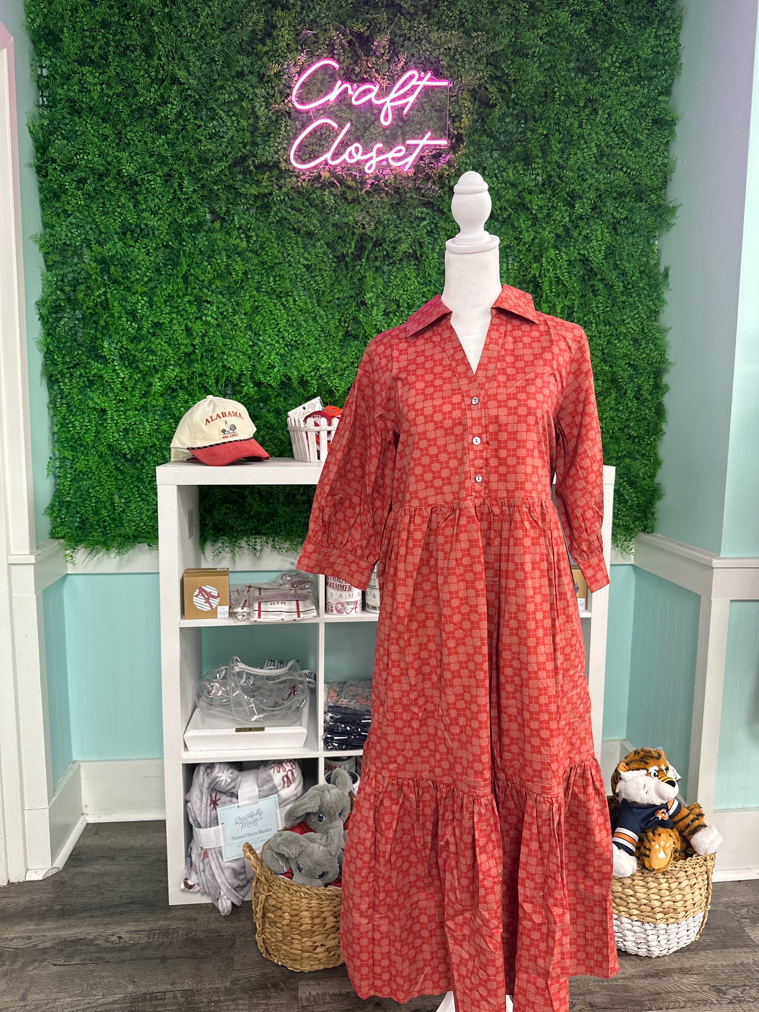 ENTRO Dress In Rust