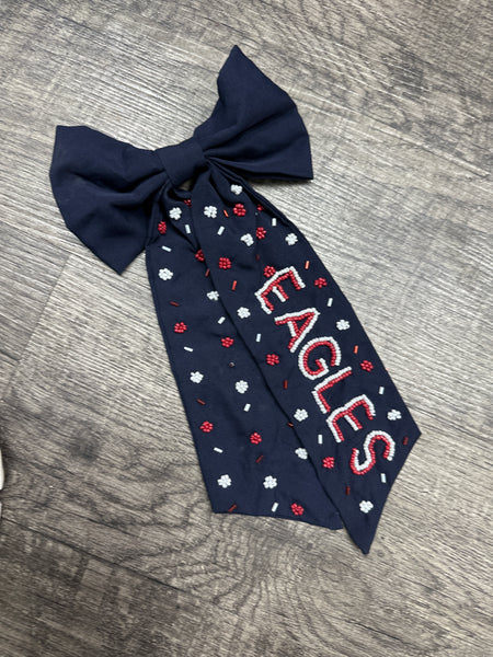 Custom School Beaded Bows