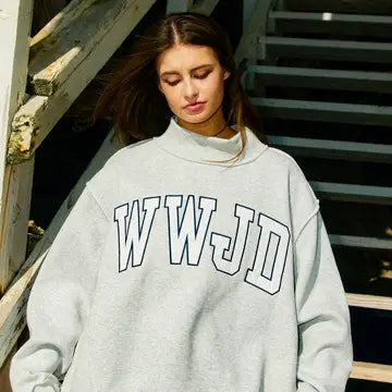Bucketlist- WWJD | Embroidered Sweatshirt