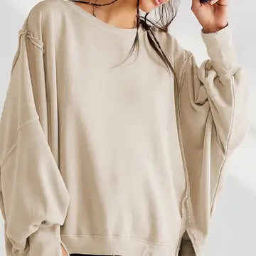 Lily Clothing- Women Oversized Loose Fit Long Sleeve Jumper