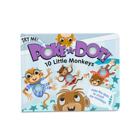 Melissa & Doug- Poke-a-Dot: 10 Little Monkeys Board Book