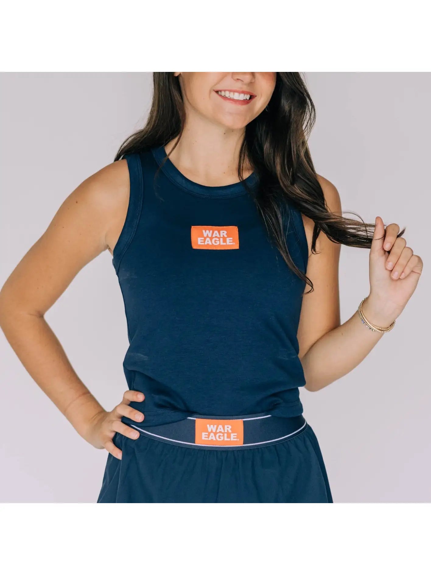 War Eagle Woven Label Tank | Navy
