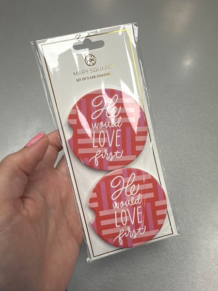 Mary Square Car Coasters