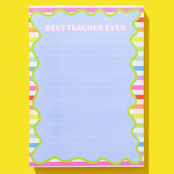 Notepad w/ Magnet - "Best Teacher Ever" - 100 Sheets