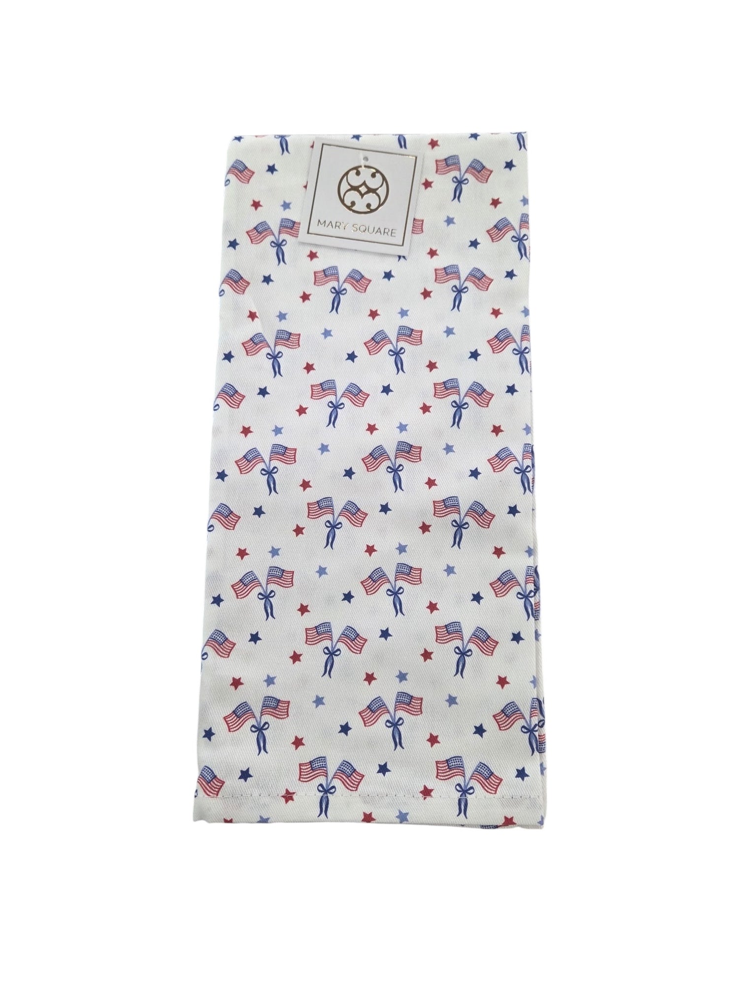 Mary Square Patriotic Hand Towels