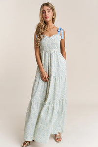 Empire Neck Floral Tiered A Line Maxi Dress *COMING SOON*