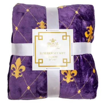The Royal Standard- Clovis Throw Plum/Gold